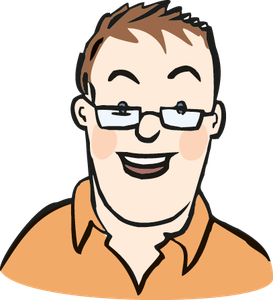 Ein Mann freut sich.